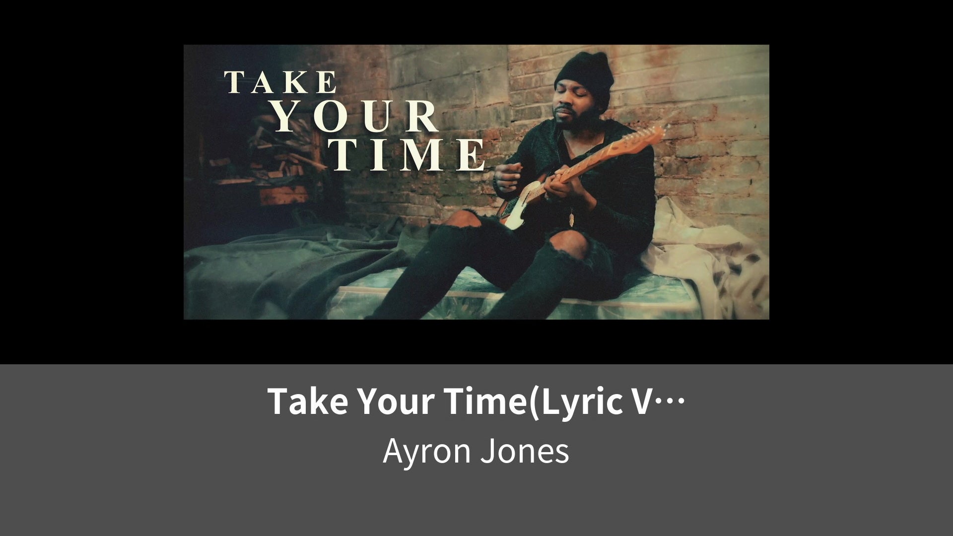 Take Your Time Lyric Video Lemino